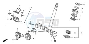 CB1300A CB1300SUPER FOUR drawing STEERING STEM