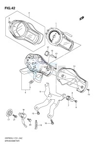 GSF650 (E21) Bandit drawing SPEEDOMETER (GSF650L1 E21)