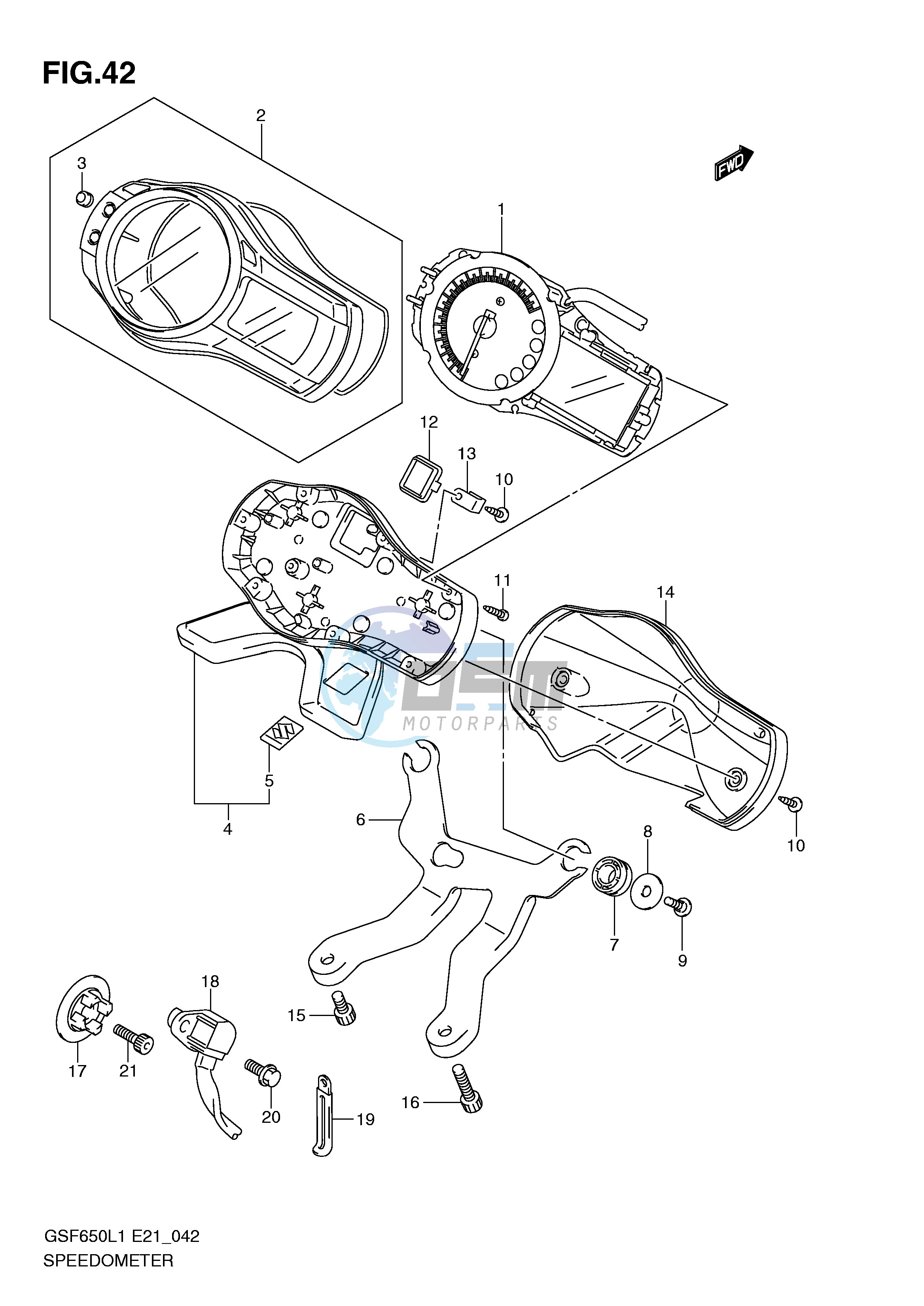 SPEEDOMETER (GSF650L1 E21)