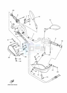 XT1200ZE XT1200ZE SUPER TENERE ABS (BP97) drawing STEERING HANDLE & CABLE