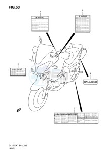 DL 1000 V-STROM EU-UK drawing LABEL