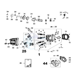 SAT 500 X drawing CYLINDER HEAD AND CYLINDER