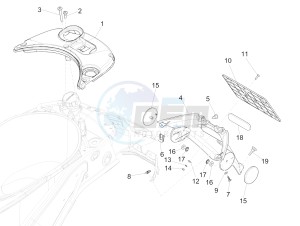 PRIMAVERA 50 2T NOABS E2-E3 (EMEA, APAC) drawing Rear cover - Splash guard