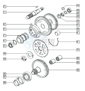 LUXE_25_Y-K2 50 Y-K2 drawing Countershaft-mainshaft