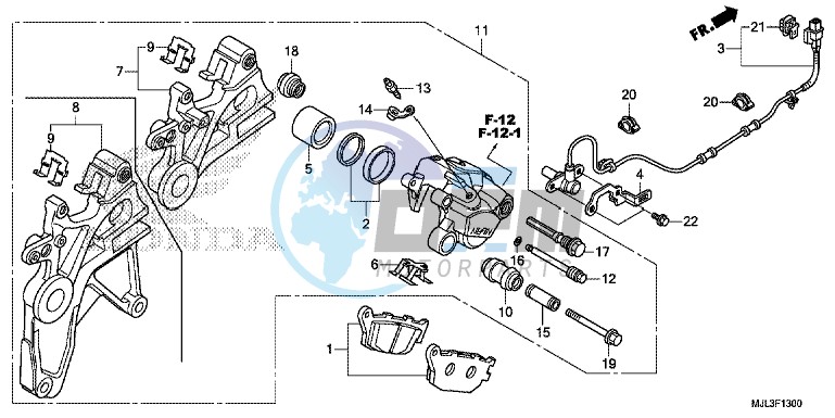 REAR BRAKE CALIPER