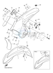 WR450F (1DXJ 1DXF 1DXH 1DXG) drawing FENDER 1