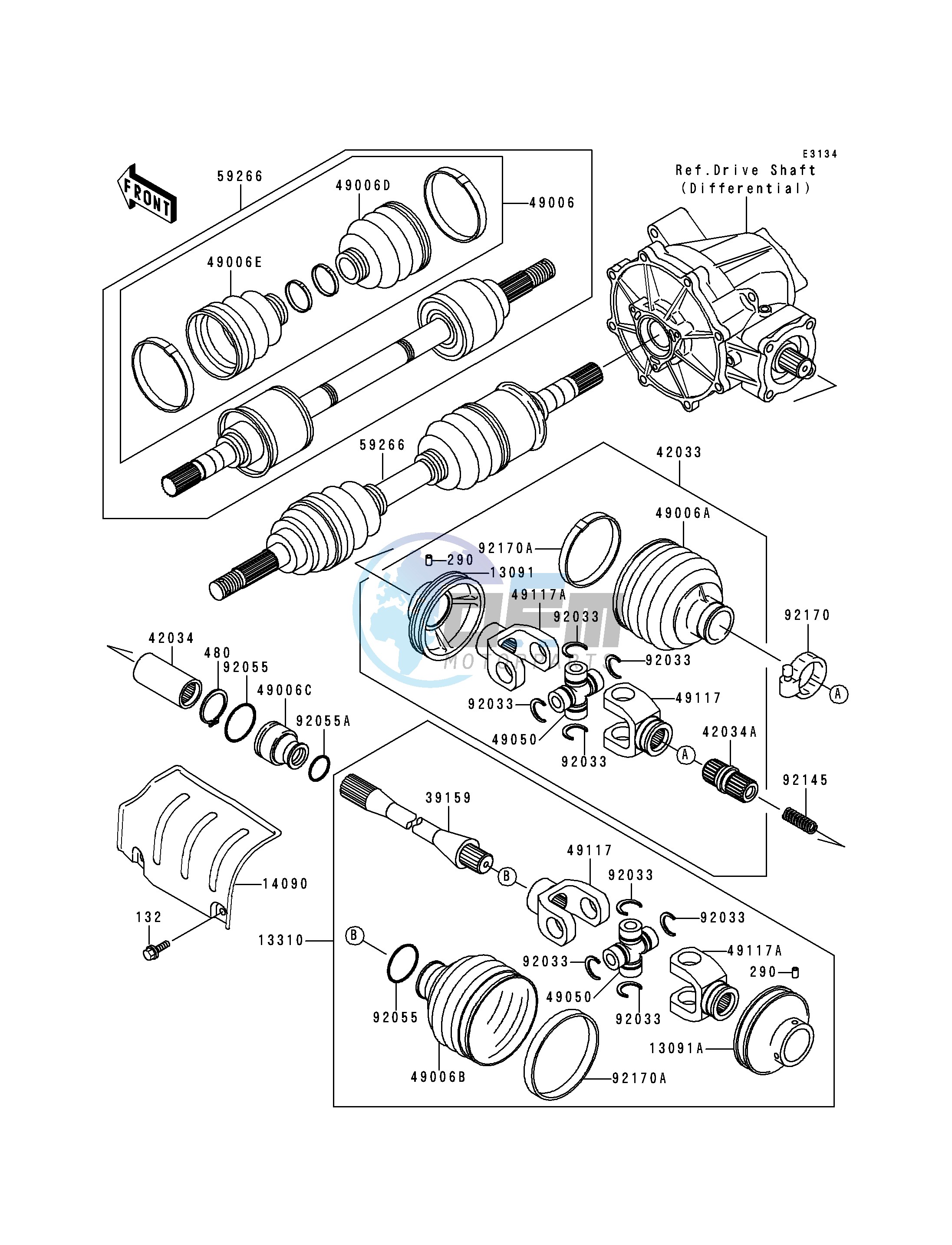 DRIVE SHAFT-- FRONT- -