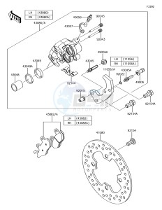 MULE PRO-DX KAF1000EJF EU drawing Front Brake