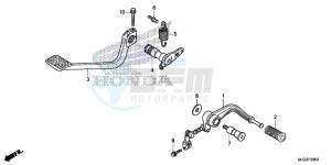 GL1800BF F6B Bagger - GL1800BF UK - (E) drawing PEDAL