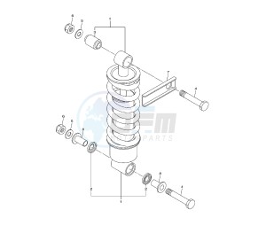 XJ6-S DIVERSION 600 drawing REAR SUSPENSION