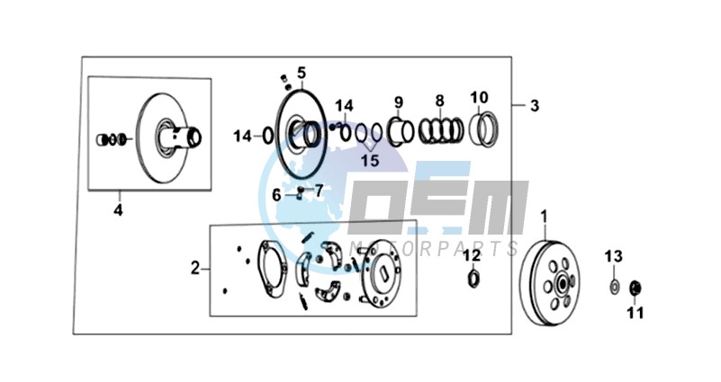 DRIVEN PULLEY ASSY