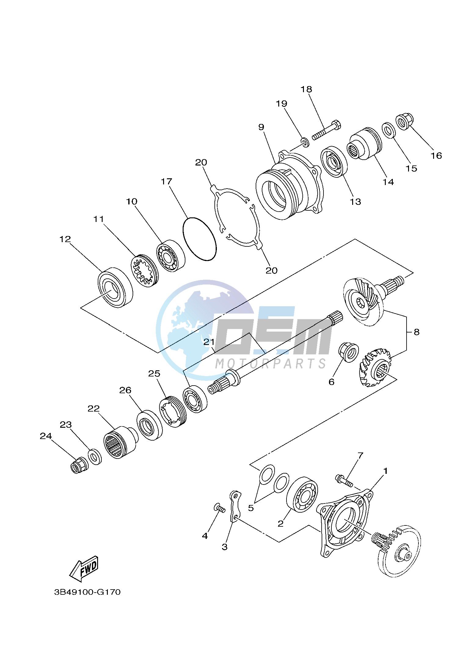 MIDDLE DRIVE GEAR