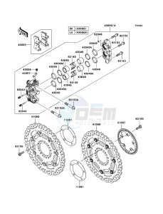 ZZR1400_ABS ZX1400DBF FR GB XX (EU ME A(FRICA) drawing Front Brake