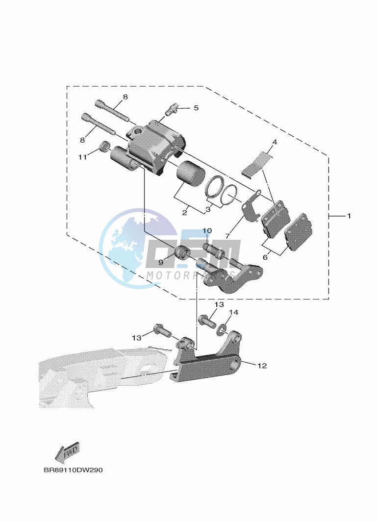 REAR BRAKE CALIPER