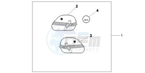 VT750C9 Korea - (KO) drawing LEATHER SADDLE BAG SET