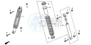 TRX200D FOURTRAX 200 drawing FRONT CUSHION