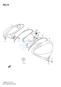 SFV650 (E21) Gladius drawing FUEL TANK SIDE COVER