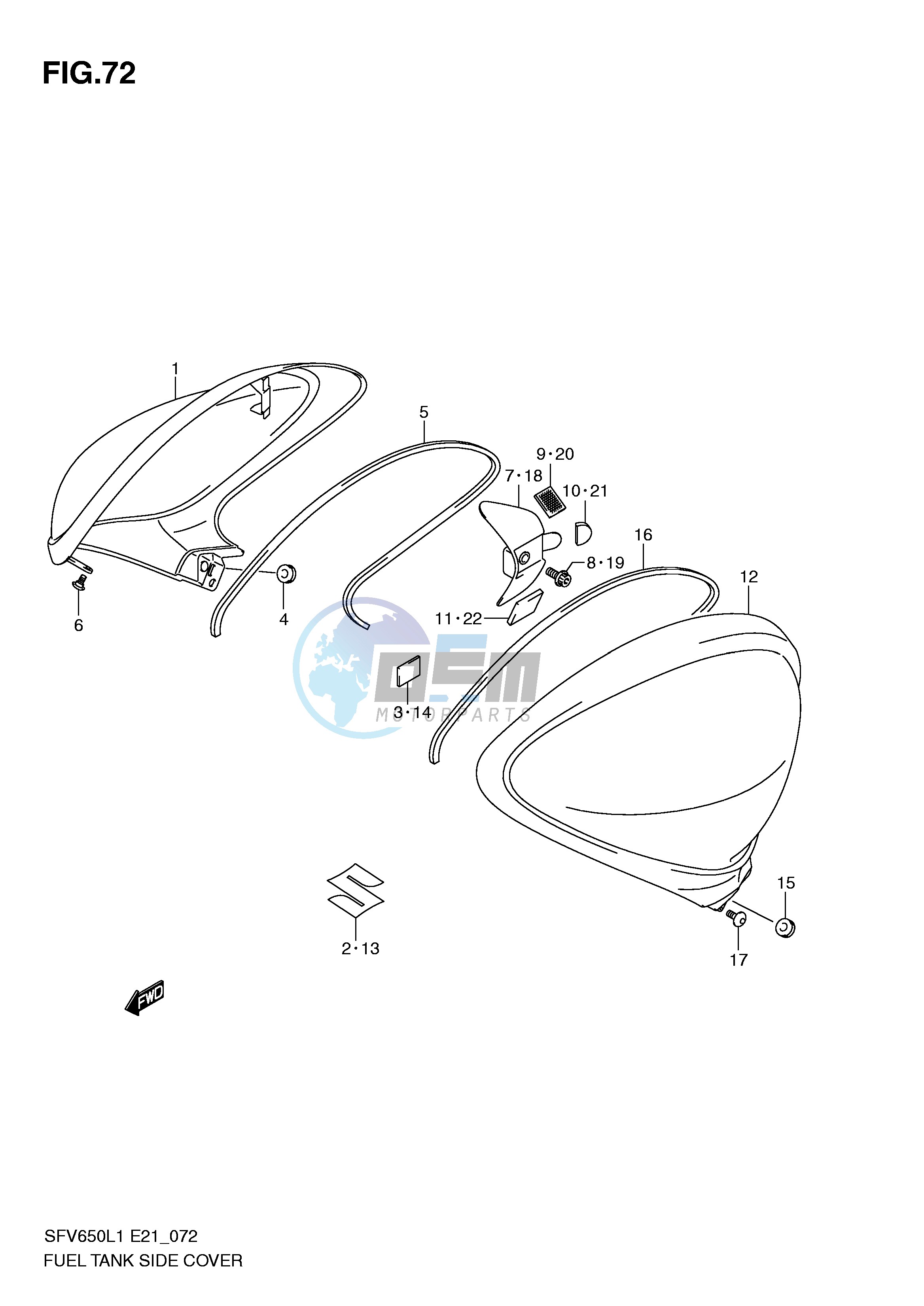 FUEL TANK SIDE COVER