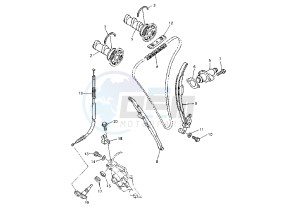 WR 400-426 F 400 drawing CAMSHAFT -CHAIN