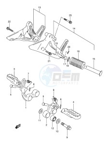 DR800S (E4) drawing FOOTREST