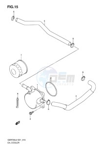 GSR750 ABS EU drawing OIL COOLER