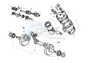 GPR REPLICA RACING EURO2 - 50 cc drawing CRANKSHAFT-CYLINDER