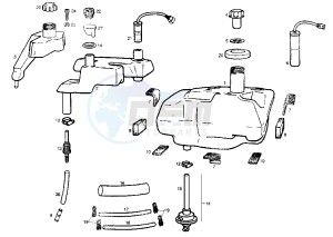 GP 1 - 50 cc drawing FUEL AND OIL TANK