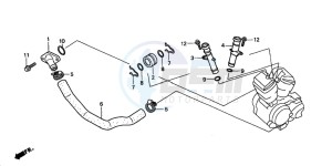 VT750C3 drawing WATER PIPE