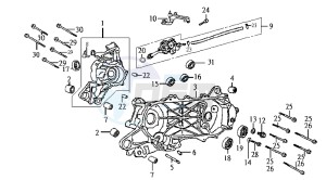 JET EURO X 50 E2 drawing CRANKCASE