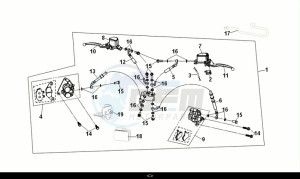 SYMPHONY ST 125 LC (XL12WW-EU) (E5) (M1) drawing BRAKE SYSTEM ASSY