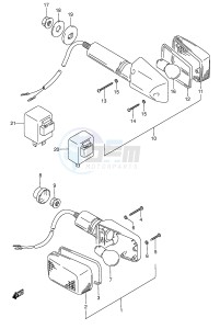 GS500E (E2) drawing TURNSIGNAL LAMP (MODEL K L M N P R)