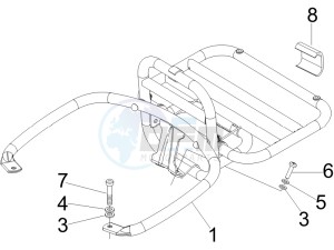 GTV 250 ie UK drawing Rear luggage rack