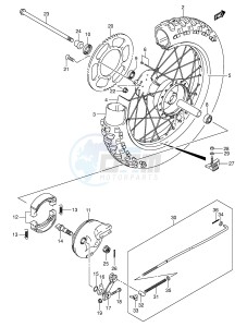 DR-Z125 (E3-E28) drawing REAR WHEEL (DR-Z125K3)