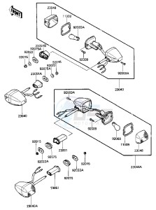 ZX 600 A [NINJA 600] (A1-A2) [NINJA 600] drawing TURN SIGNALS