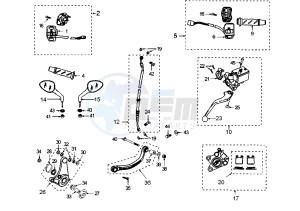 X–FIGHT - 50 cc drawing BRAKE SYSTEM-LIQUID COOLED