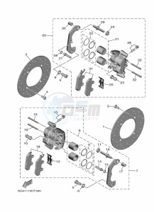 YXE850EN YXE85WPAM (BANF) drawing FRONT BRAKE CALIPER