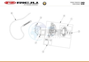 BYE-BIKE-EURO4-WHITE drawing REAR BRAKE