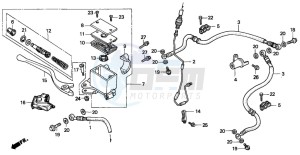 TRX300EX FOURTRAX 300 EX drawing FR. BRAKE MASTER CYLINDER