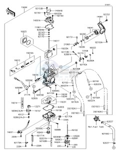 KLX450R KLX450AJF EU drawing Carburetor