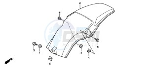 CR80RB drawing REAR FENDER