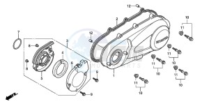 SH150R 125 drawing LEFT CRANKCASE COVER