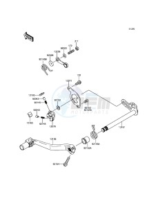 KLX450R KLX450AFF EU drawing Gear Change Mechanism