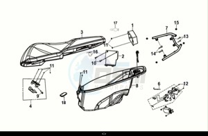 ORBIT III 125 (XE12W2-EU) (E5) (M1) drawing SEAT - REAR GRIP