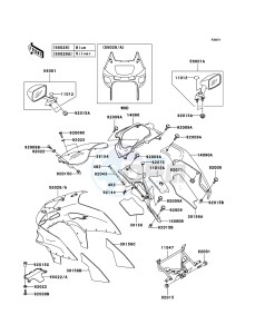 ZZR600 ZX600-E13H GB XX (EU ME A(FRICA) drawing Cowling