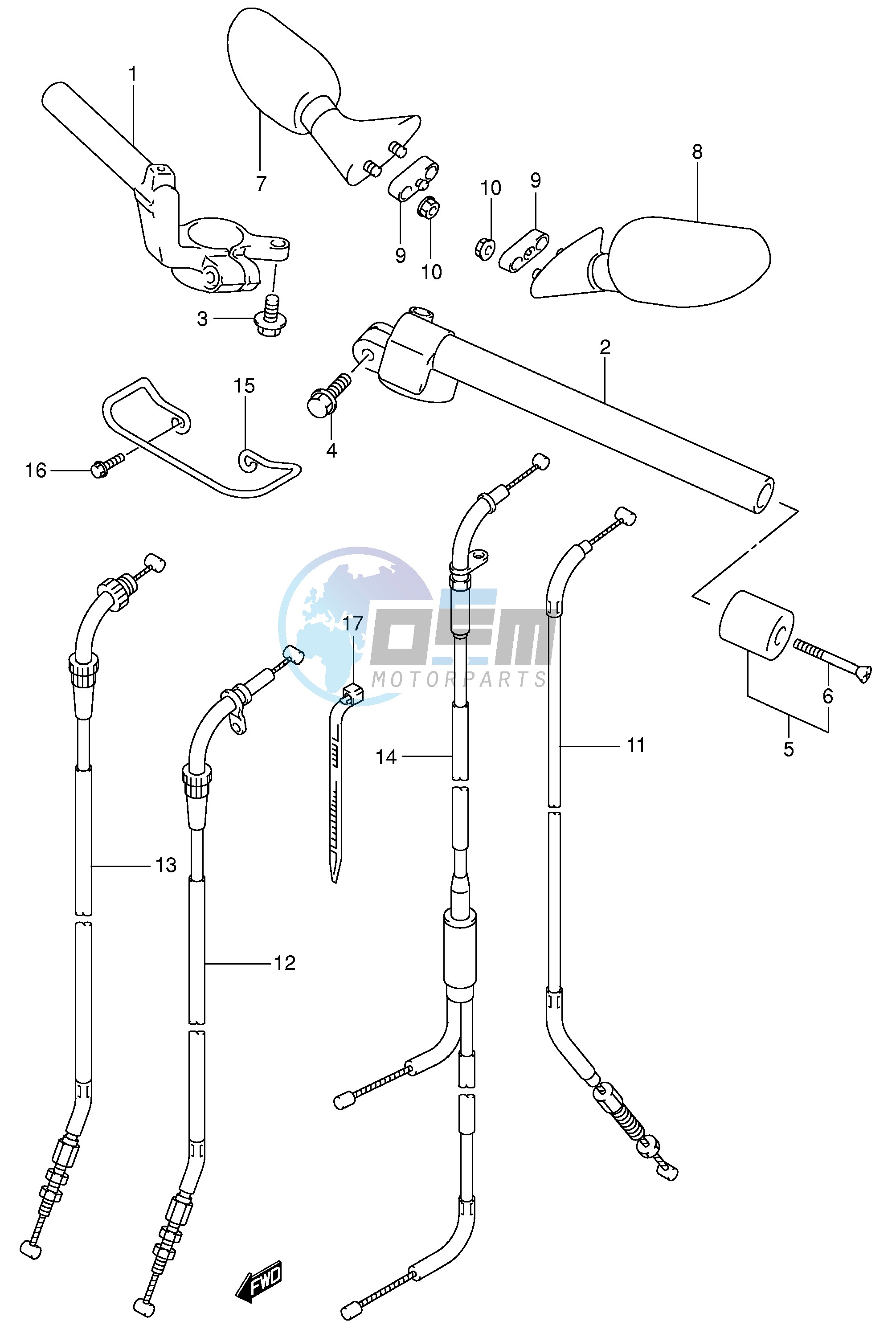 HANDLE BAR (SV650SX SY SK1 SK2)