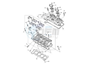 YZF R46 600 drawing CYLINDER HEAD