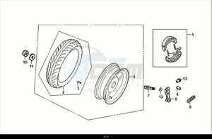 FIDDLE II 50 EFI (AF05W6-EU) (M2) drawing REAR WHEEL