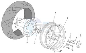 Griso V 8V 1200 drawing Std Rear wheel