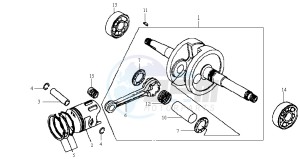 JET 50 KH ENGINE drawing CRANKSHAFT / PISTON / PISTON RING