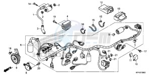 GLR1251WHF CB125F UK - (E) drawing WIRE HARNESS